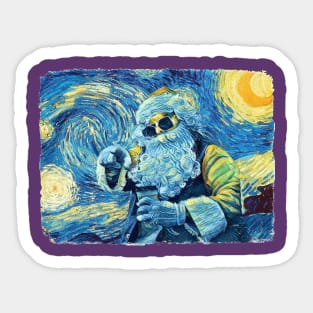 Christmas Van Gogh Style Sticker